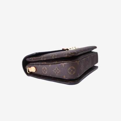 Louis Vuitton Pochette Métis Handbag in Brown Monogram Canvas with Gold Hardware