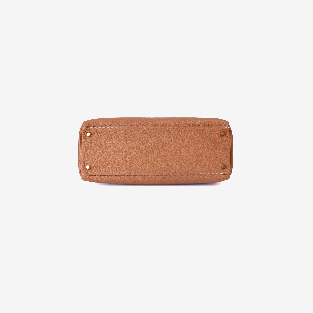 Hermès Kelly 35 in Gold Togo Leather with Palladium Hardware bottom view