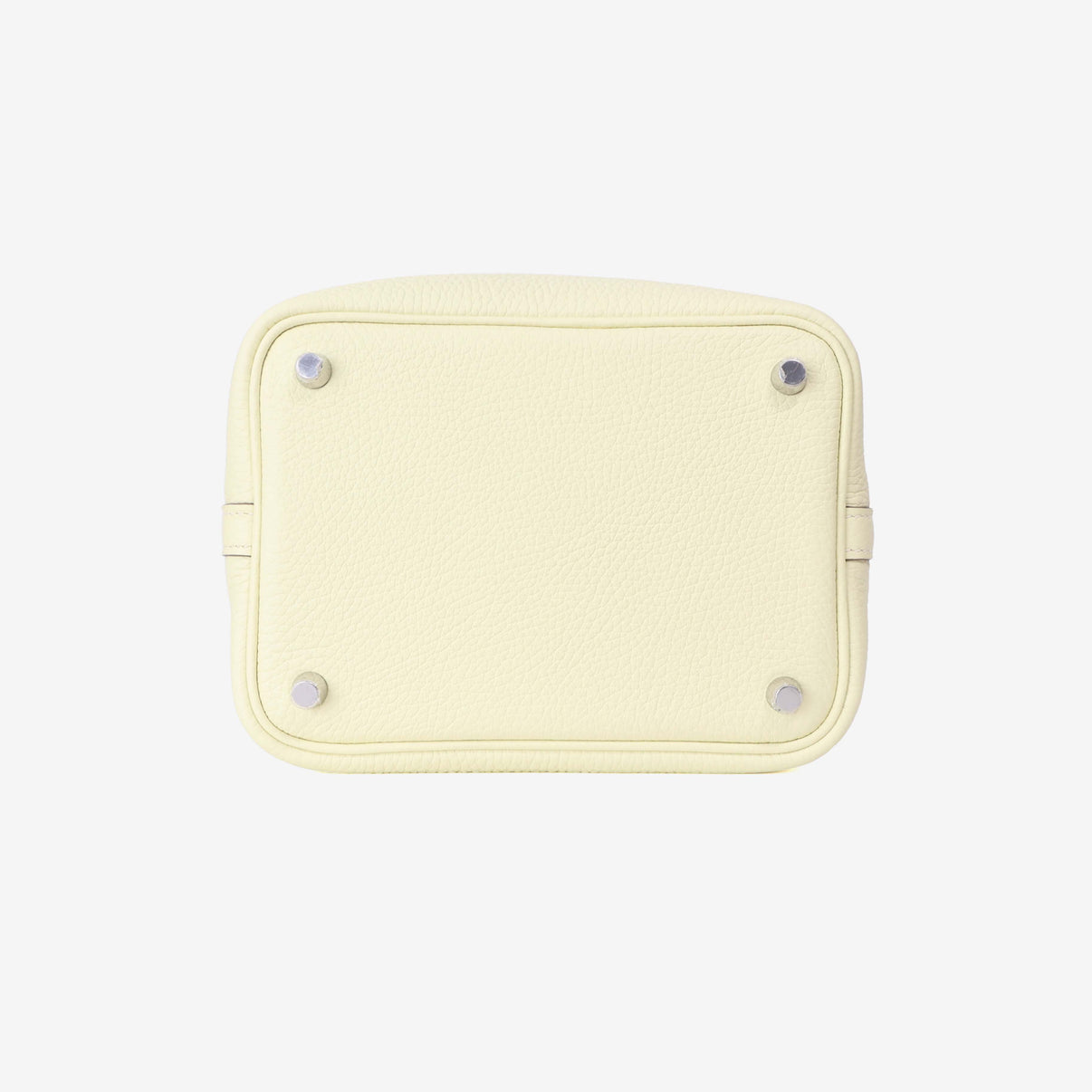 Hermès Picotin 18 Jaune Milton Clemence Leather with Palladium Hardware bottom view