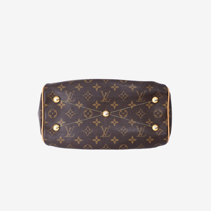 Louis Vuitton Tivoli PM Bag in Brown Monogram Coated Canvas/Cowhide Leather with Gold Hardware