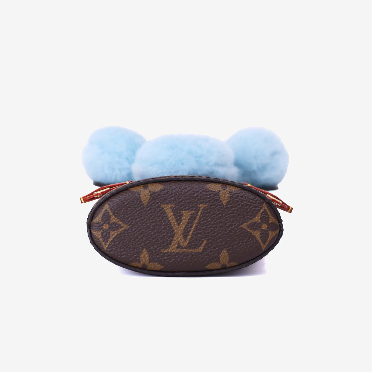 Louis Vuitton Vivienne Phone Pouch in Brown Monogram Canvas with Calfskin Leather Trim with Gold Hardware bottom view