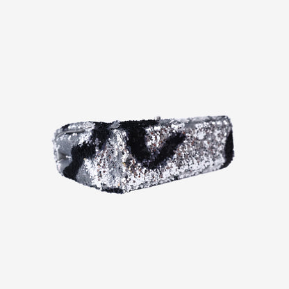 Chanel Flap Bag in Silver/Black Quilted Gradient Sequins with Ruthenium Hardware