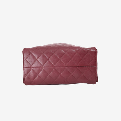 Chanel 25 Small Hobo Bag in Burgundy Lambskin with Gold Hardware