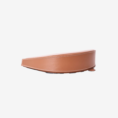 Loewe Small Heel Pouch in Brown Calfskin Leather