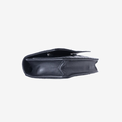 Chanel Classic Wallet on Chain in Black Caviar Leather with Silver Hardware