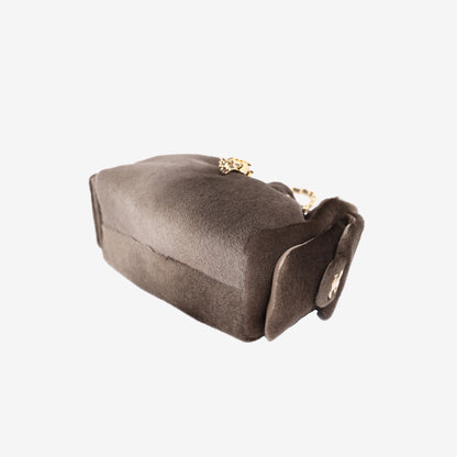 Chanel 26A Matthieu Blazy 25 Mini Hobo Bag in Khaki Pony Hair with Gold Hardware (Contact to Enquire)