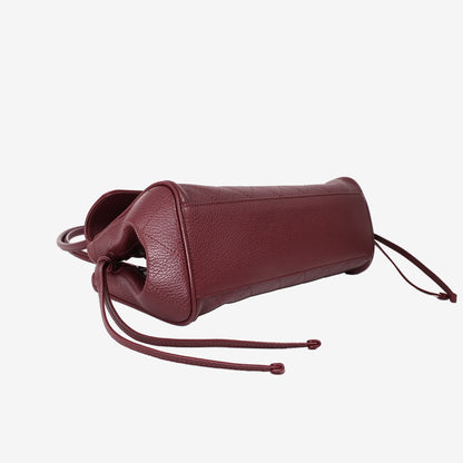 Chanel 26S Shopping Bag in Burgundy Calfskin with Gold Hardware