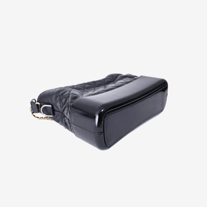 Chanel Gabrielle Medium Hobo Shoulder Bag in Lambskin/Patent Leather with Mixed Hardware