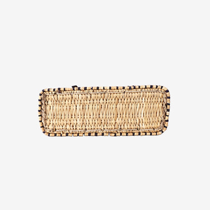 Loewe Square Anagram Wicker Basket Tote Bag in Beige