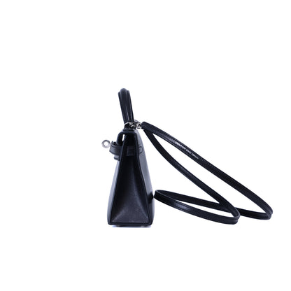 Hermès Mini Kelly 20 in Noir Box Calfskin Leather with Palladium Hardware  (Contact to Enquire)
