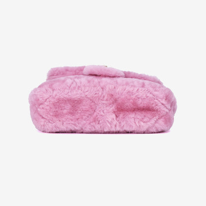 Chanel 22 Pink Shearling Flap Bag in Pink Shearling Lambskin Leather with Gold Hardware (Contact to Enquire)