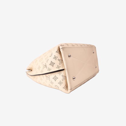 Louis Vuitton Carmel Hobo Bag in Beige Calfskin with Silver Hardware