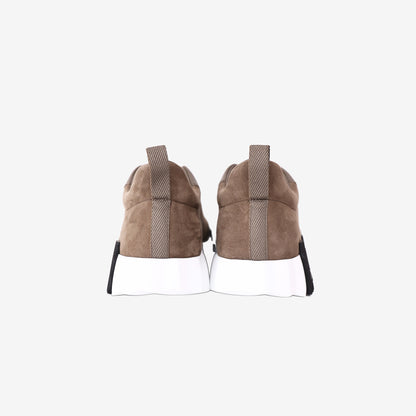 Hermès Bouncing Sneakers in Etoupe Suede and Calfskin (Size 42) (Contact to Enquire)