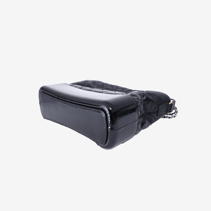 Chanel Gabrielle Medium Hobo Shoulder Bag in Lambskin/Patent Leather with Mixed Hardware