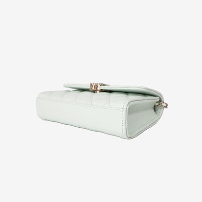 Chanel 25S Kelly Bag in Mint Green Caviar Leather with Gold Hardware