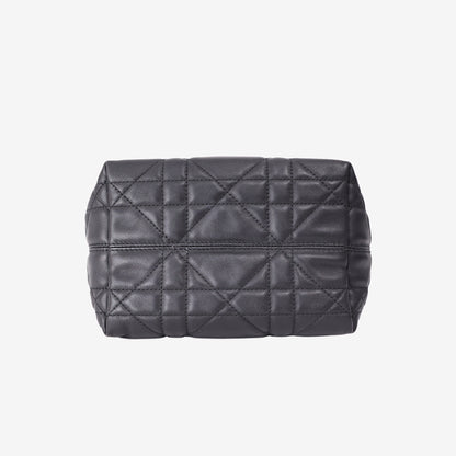 Dior Small Toujours Vertical Tote Bag in Black Calfskin with Gold Hardware