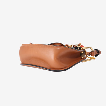 Chloé Hudson Small Fringe Shoulder Bag in Multicolour with Gold Hardware