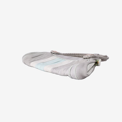 Fendi Gradient Pleated Woven Radio Bag in Grigio Multicolour Calfskin Leather with Gold Hardware