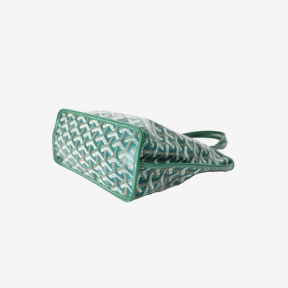 Goyard Anjou Mini Tote Bag in Green Goyardine Coated Canvas with Green Hardware