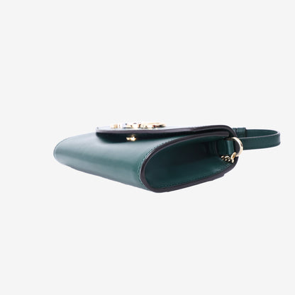 Gucci Zumi Mini Shoulder Bag in Green Calfskin Leather with Mixed Hardware
