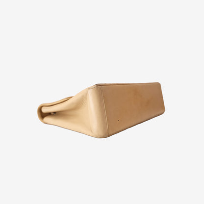 Chanel Diana Flap Bag in Beige Lambskin Leather with Palladium Hardware