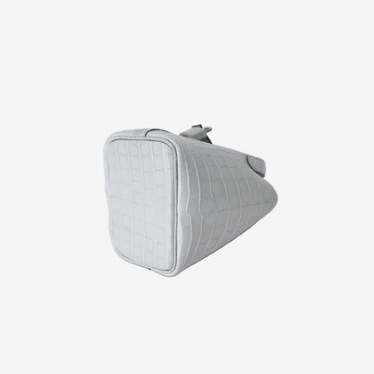 Hermès Micro Picotin Lock 14 in Béton Matte Alligator Mississippiensis Leather with Palladium Hardware