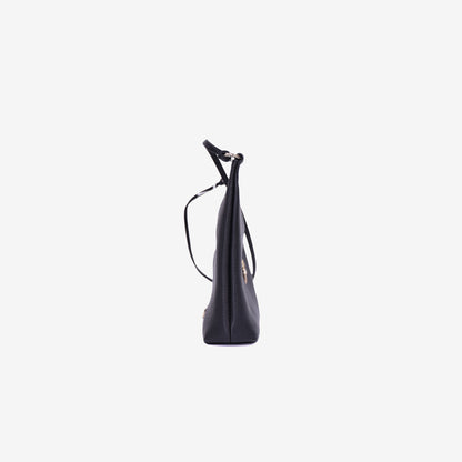 Chrome Hearts Viv Dagger Shoulder Bag in Black Calf Leather with Silver Hardware side view