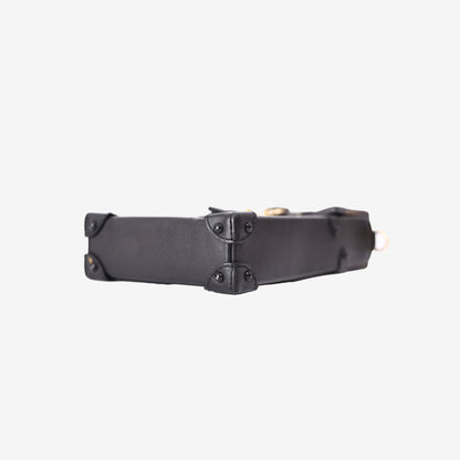 Louis Vuitton Monogram Vertical Trunk Pochette in Brown and Black Monogram Canvas with Gold Hardware