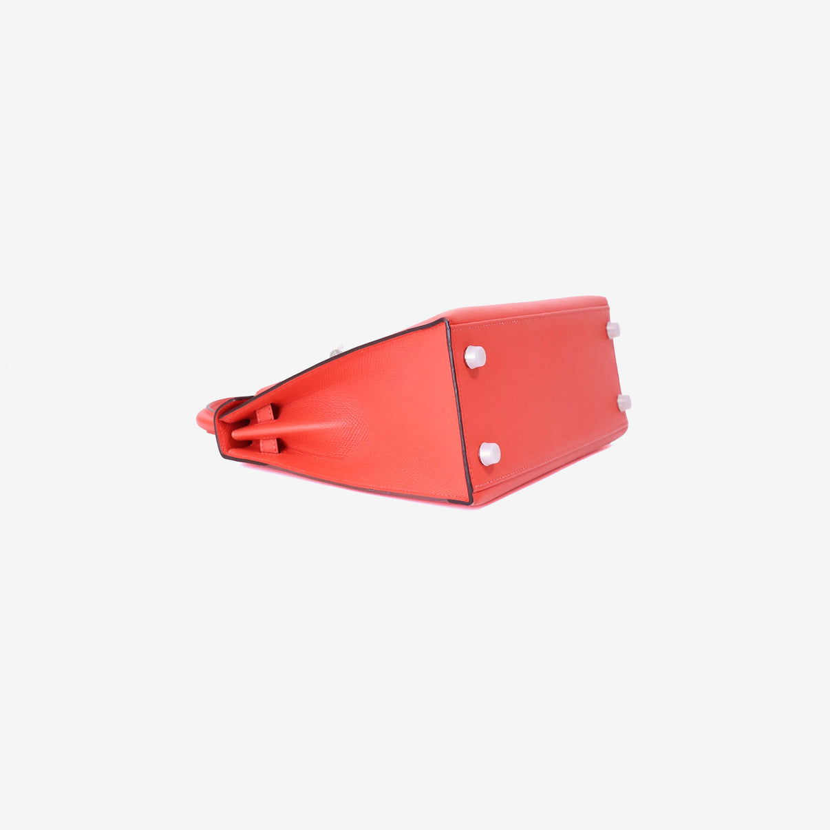 Hermès Kelly 28 in Rose Jaipur Epsom Leather with Palladium Hardware bottom side view