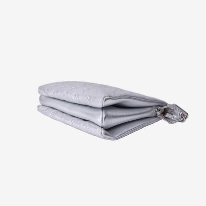 Louis Vuitton Coussin PM Bag in Silver Lambskin Leather with Silver Hardware