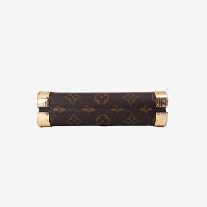 Louis Vuitton Vanity Case PM in Brown Monogram Coated Canvas with Gold Hardware