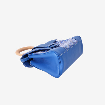 Goyard Saïgon Souple Mini Bag in Sky Blue Goyardine Canvas and Calfskin Leather with Palladium Hardware