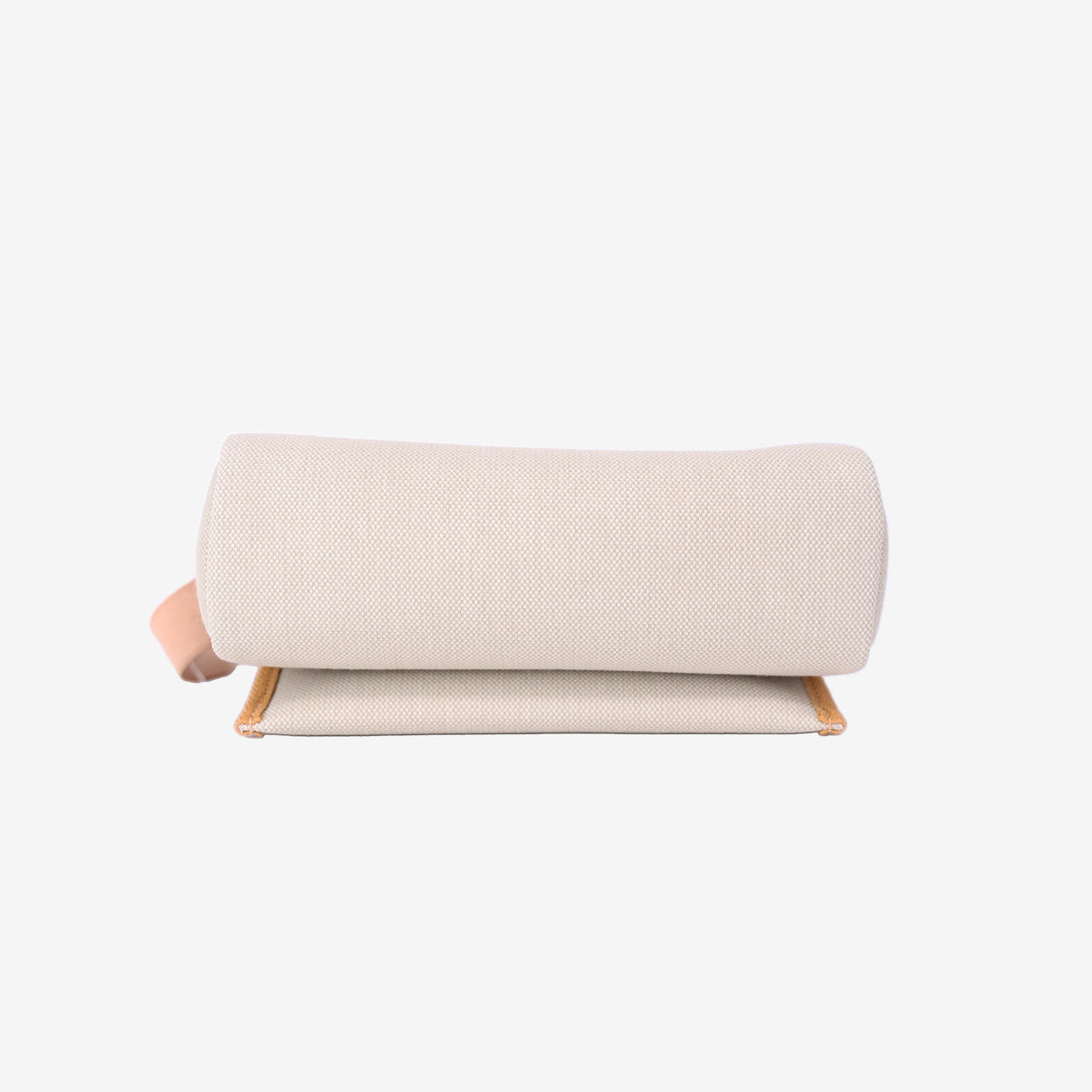 Hermès Herbag Mini in Gold Canvas Leather with Palladium Hardware bottom view