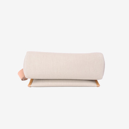 Hermès Herbag Mini in Gold Canvas Leather with Palladium Hardware bottom view