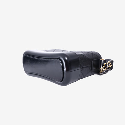 Chanel Gabrielle Small Bag in Black Calfskin Leather with Mixed Hardware