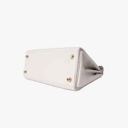 Hermès Kelly 25 in Béton Togo Leather with Gold-Plated Hardware