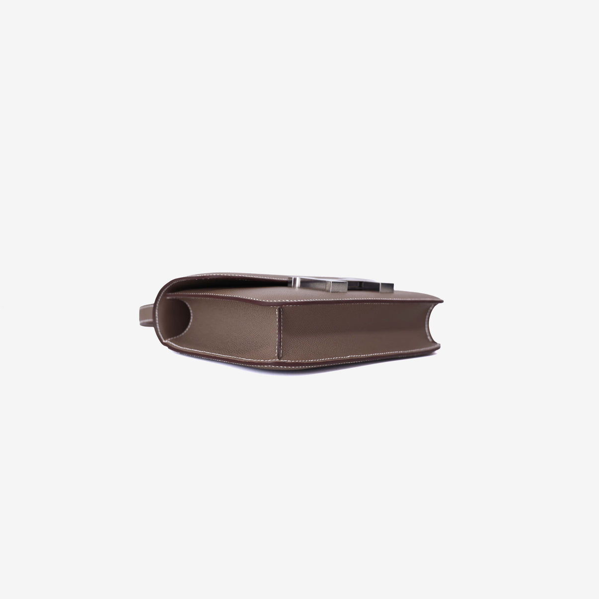 Hermès Constance 24 in Etoupe Epsom Leather with Palladium Hardware bottom side view