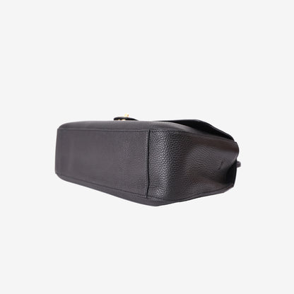 Chanel 26S Maxi Flap Bag in Black Grained Calfskin Leather with Gold Hardware (Contact to Enquiry)