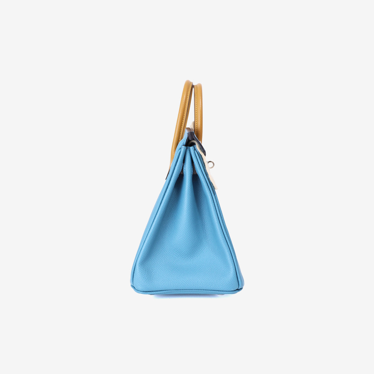 Hermès Birkin 25 in Bleu Jean/Ecorce/Sesame Epsom Leather with Palladium Hardware side view