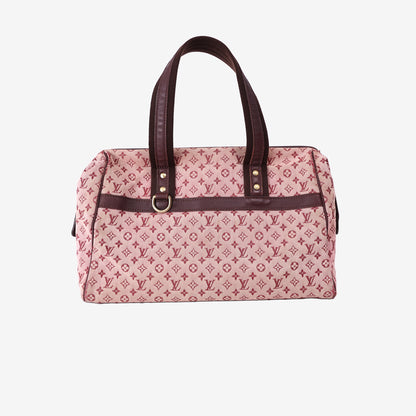 Louis Vuitton Josephine GM Satchel in Cherry Pink Mini Monogram Canvas with Gold Hardware