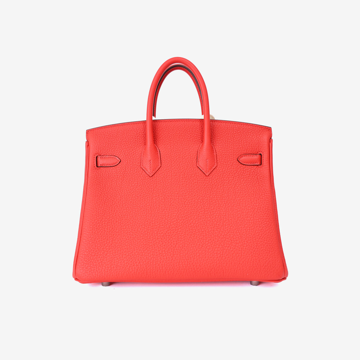 Hermès Birkin 25 in Rouge de Cœur Togo Leather with Palladium Hardware back view