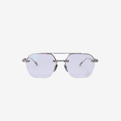 Chrome Hearts Fluid Frame Glasses in Silver Metal side view front view
