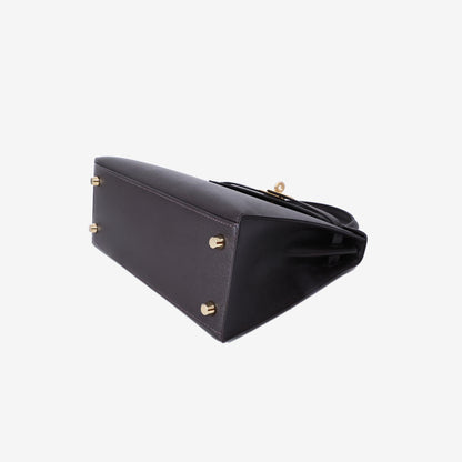 Hermès Kelly 25 in Bai Brun Epsom Leather with Gold Hardware