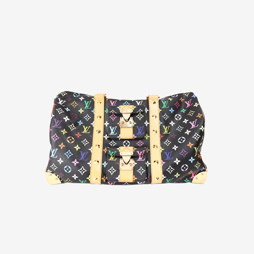 Louis Vuitton Speedy 45 Handbag in Noir Monogram Multicolor Canvas with Leather Trim (Contact to Enquire)