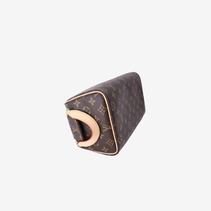 Louis Vuitton Toilet Dopp Kit Pouch in Brown Monogram Coated Canvas/Cowhide Leather