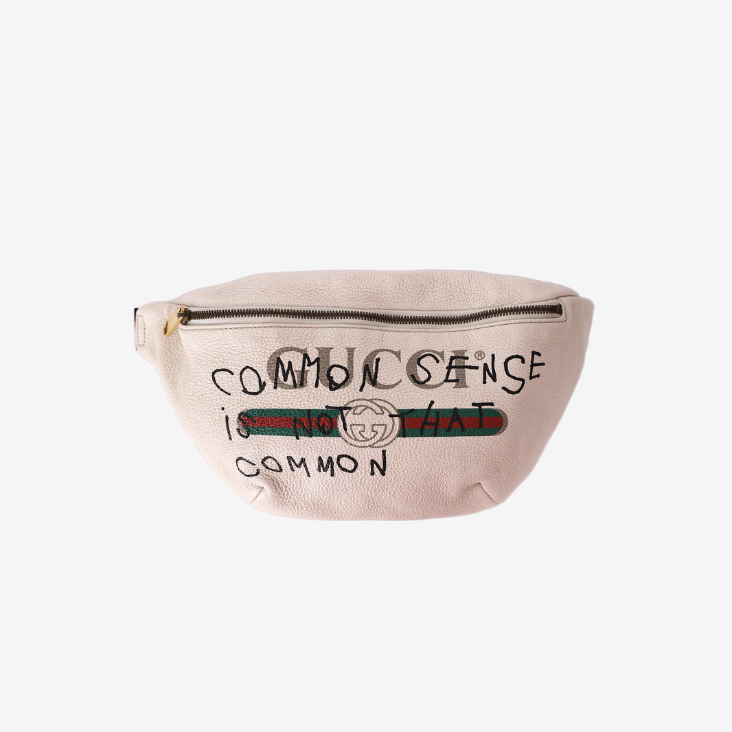 Gucci Coco Capitán Belt Bag in White Calfskin Leather
