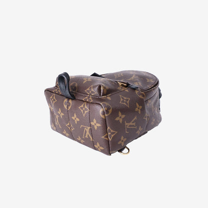 Louis Vuitton Palm Springs Mini Backpack in Brown Monogram Coated Canvas with Gold Hardware