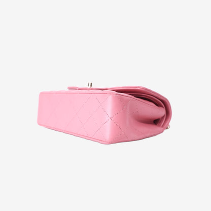 Chanel Classic Flap Bag in Pink Lambskin with Gold Hardware