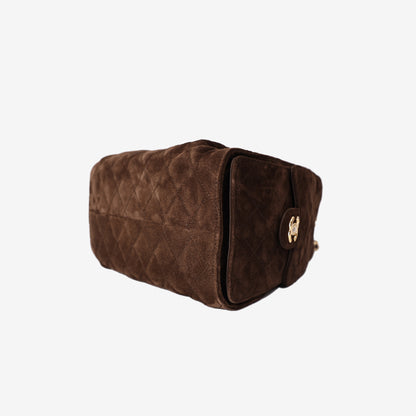 Chanel 26K 25 Hobo Bag Small in Brown Suede with Gold Hardware (Contact to Enquire)