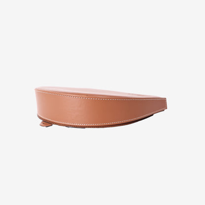Loewe Small Heel Pouch in Brown Calfskin Leather